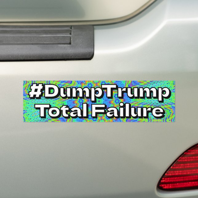 Adesivo Para Carro #DumpTrump Fracasso Total (No carro)