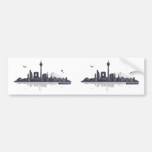 Adesivo Para Carro Düsseldorf City Skyline
