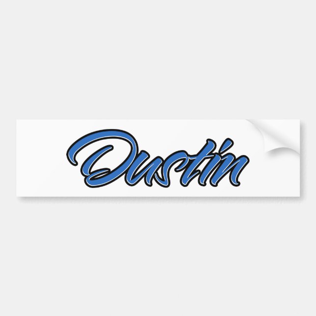 Adesivo Para Carro Dustin Name blue Aufkleber Sticker Autoaufkleber (Frente)