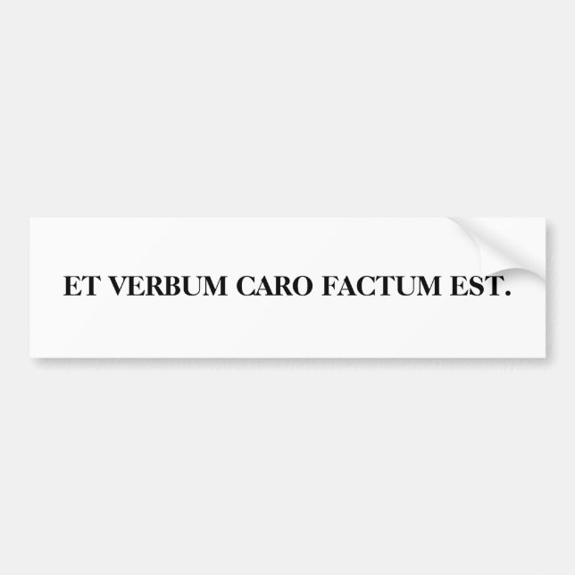 Adesivo Para Carro E factum Est. do caro de Verbum (Frente)