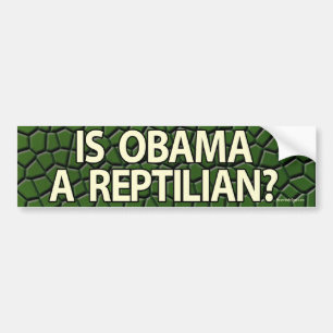 Adesivo Para Carro É Obama um Reptilian? etiqueta