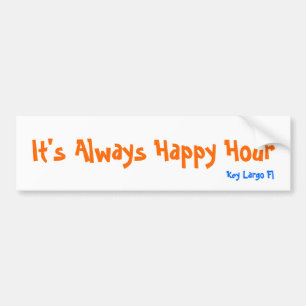 Adesivo Para Carro É sempre happy hour, Largo chave Fl