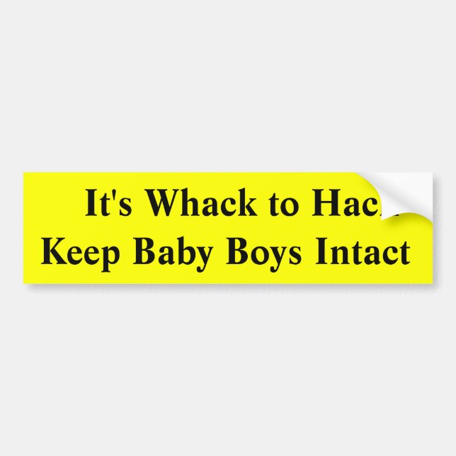 Adesivo Para Carro É Whack aos bebés de HackKeep Intact (Frente)