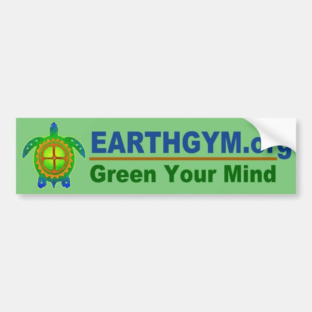 Adesivo Para Carro EarthGym.org Bumpersticker--Verde (Frente)