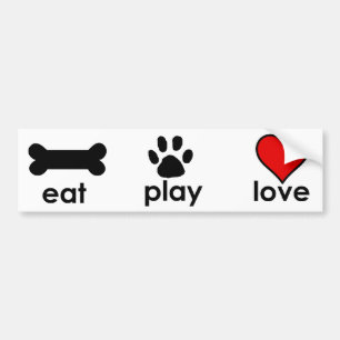 Adesivo Para Carro Eat.Play.Love.