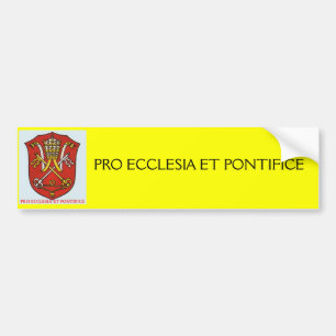 ADESIVO PARA CARRO ECLÉSIA PAPAL, PRO E PONTIFICE