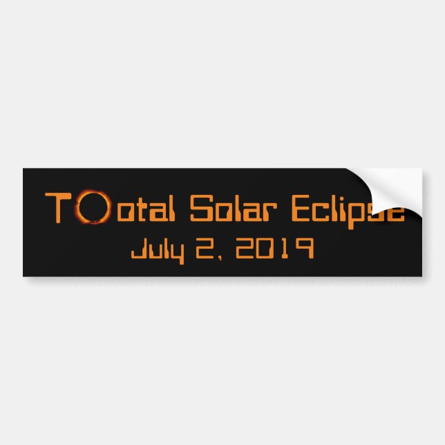 Adesivo Para Carro Eclipse Solar Total 2019 (Frente)