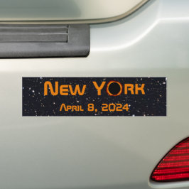Adesivo Para Carro Eclipse Solar Total de Nova Iorque 2024