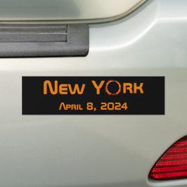Adesivo Para Carro Eclipse Solar Total de Nova Iorque 2024
