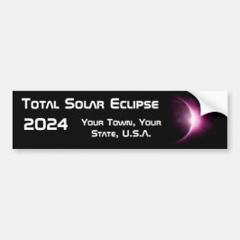 Adesivo Para Carro Eclipse Solar Total de Souvenir 2024 Personalizado