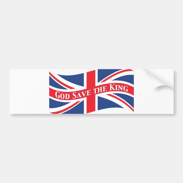 Adesivo Para Carro Economias do deus o rei com Union Jack (Frente)