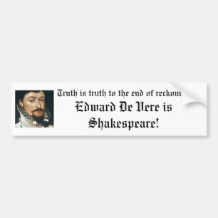 Adesivo Para Carro Edward De Vere é Shakespeare!