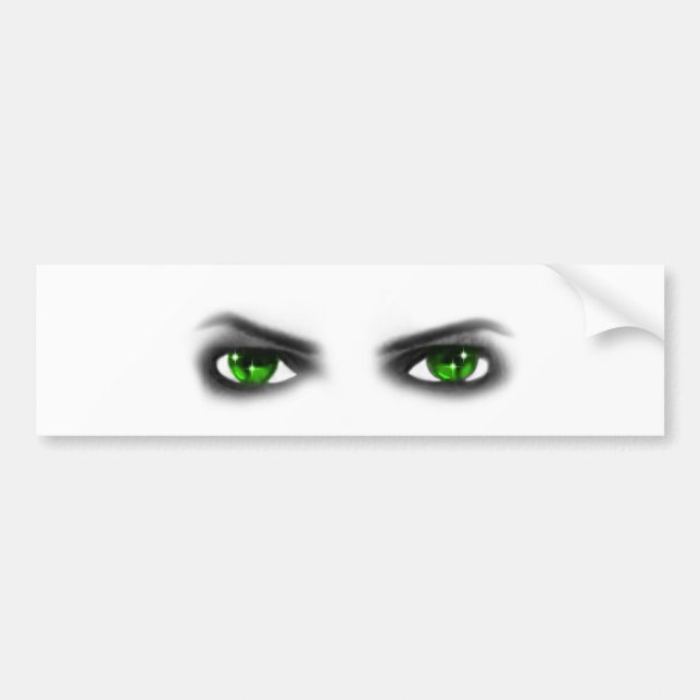 Adesivo Para Carro Eerie Green Eyes (Frente)