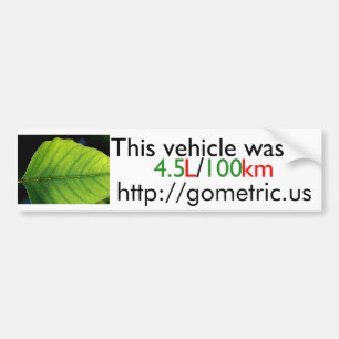 Adesivo Para Carro Eficácia do combustível Bumpersticker