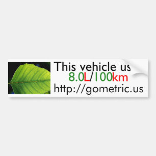 Adesivo Para Carro Eficácia do combustível Bumpersticker