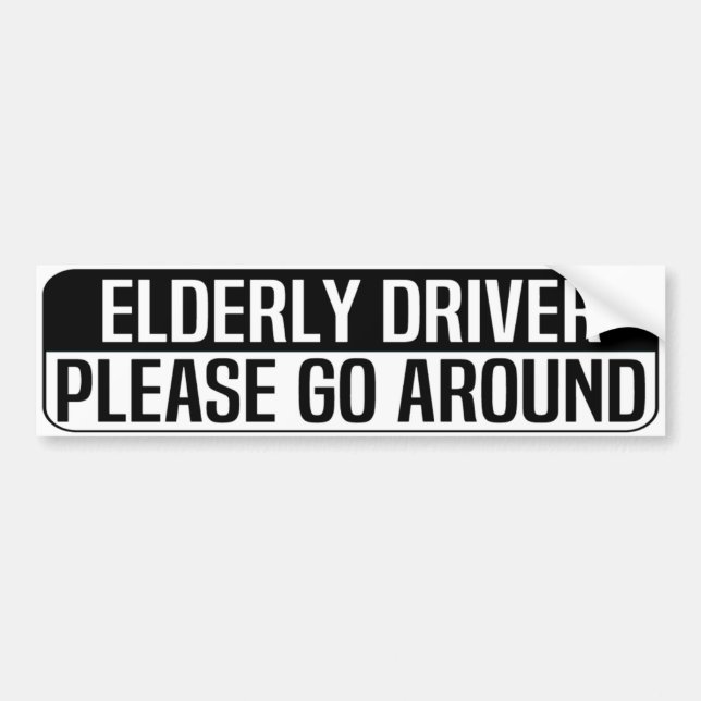Adesivo Para Carro elderly driver please go around (Frente)