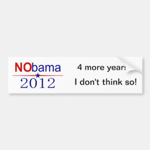 Adesivo Para Carro Eleição 2012 de NObama