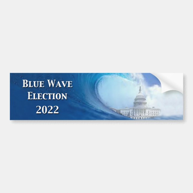 Adesivo Para Carro Eleição Blue Wave 2022 Bumper Sticker (Frente)