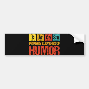 Adesivo Para Carro Elementos Primários do Humor do Sarcasm