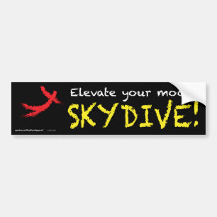 Adesivo Para Carro Eleve seu humor. SKYDIVE!