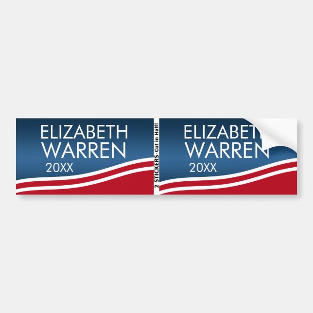 Adesivo Para Carro Elizabeth Warren 2024 BOGO (Frente)
