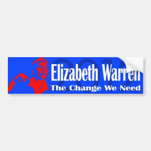 Adesivo Para Carro Elizabeth Warren a mudança que nós precisamos