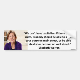 Adesivo Para Carro Elizabeth Warren - capitalismo