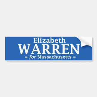 Adesivo Para Carro Elizabeth Warren para a etiqueta de Massachusetts