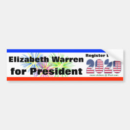 ADESIVO PARA CARRO ELIZABETH WARREN PARA O PRESIDENTE 2020 -