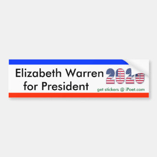 ADESIVO PARA CARRO ELIZABETH WARREN PARA O PRESIDENTE 2020