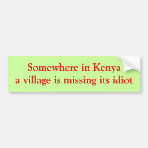 Adesivo Para Carro Em algum lugar em Kenya uma vila está faltando se