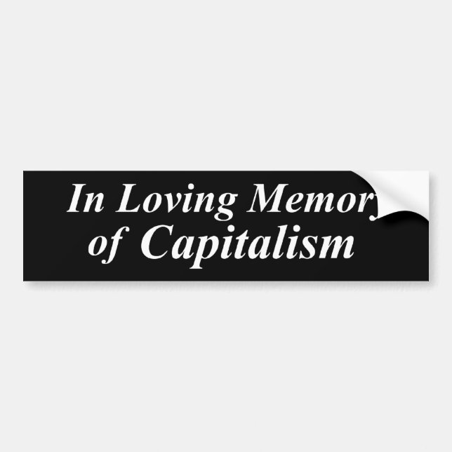 Adesivo Para Carro Em memória Loving do capitalismo (Frente)
