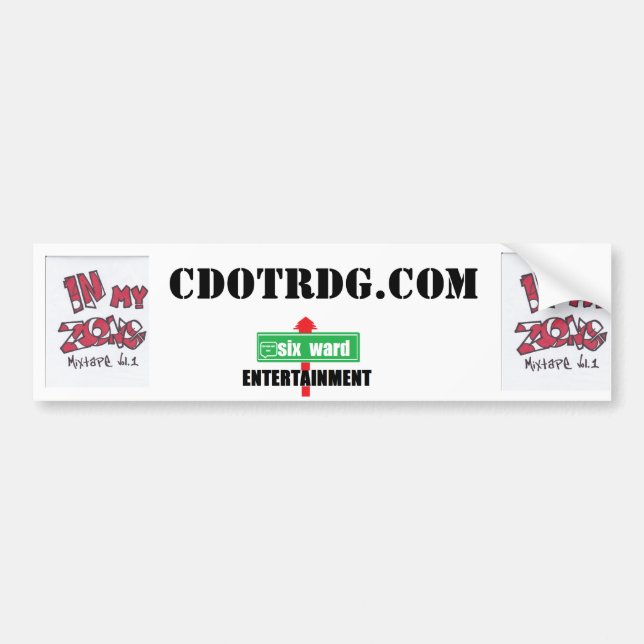 Adesivo Para Carro em minha zona, autocolante no vidro traseiro (Frente)