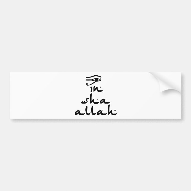 Adesivo Para Carro Em Sha Allah (Frente)