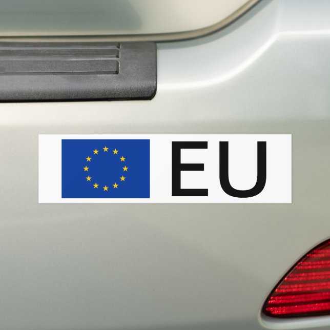 Adesivo Para Carro Embalagem autocolante para-choques da União Europe (No carro)