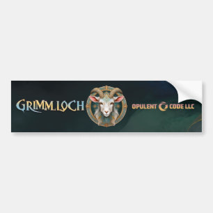 Adesivo Para Carro Emblema de Cabra Grimmloch RPG de Fantasia