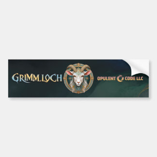 Adesivo Para Carro Emblema de Cabra Grimmloch RPG de Fantasia