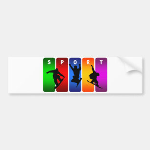 Adesivo Para Carro Emblema multicolorido da snowboarding