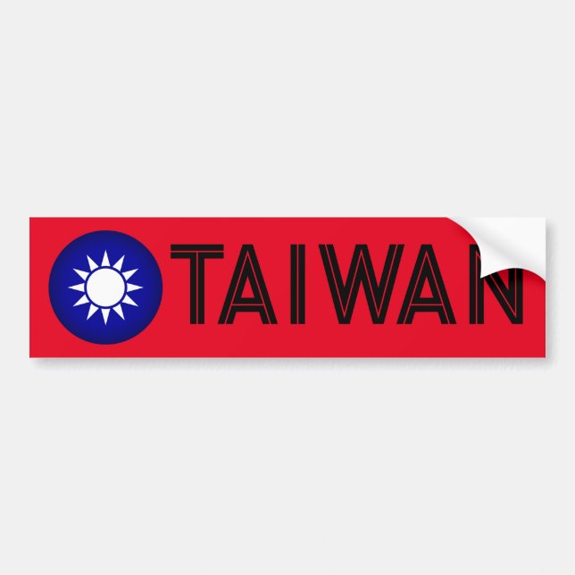 Adesivo Para Carro Emblema Nacional de Taiwan (Frente)