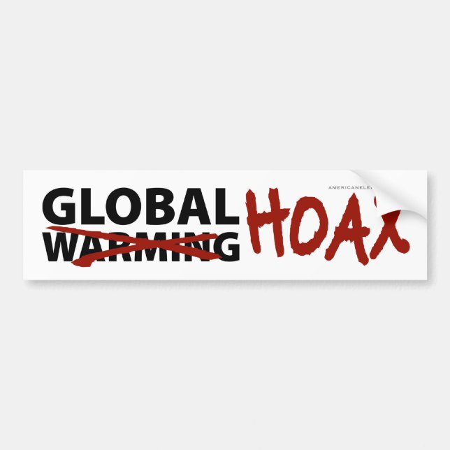 Adesivo Para Carro Embuste do aquecimento global (Frente)