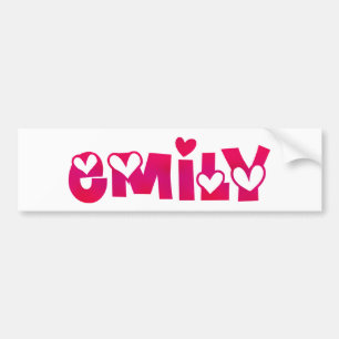 Adesivo Para Carro Emily em Corações