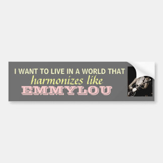 Adesivo Para Carro Emmylou Harris - harmonize… o bumpersticker
