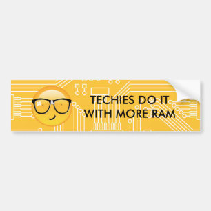 Adesivo Para Carro Emoji Totalmente Techie ID229