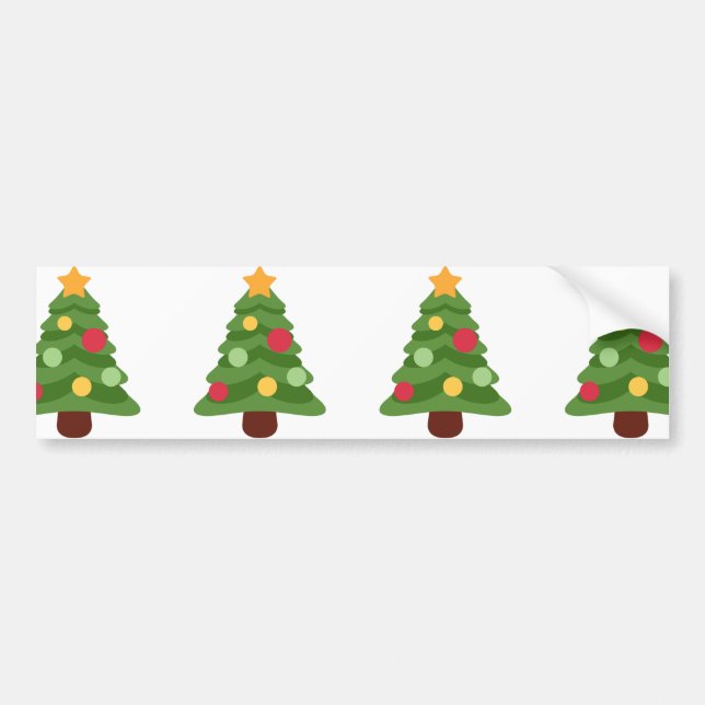 Adesivo Para Carro emojis de árvore de natal (Frente)