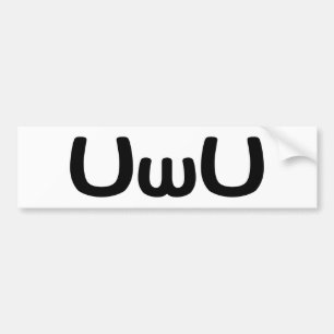 Adesivo Para Carro Emoticon feliz da cara do Anime de UwU