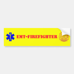Adesivo Para Carro EMT-FIREFIGHTER - autocolante no vidro traseiro