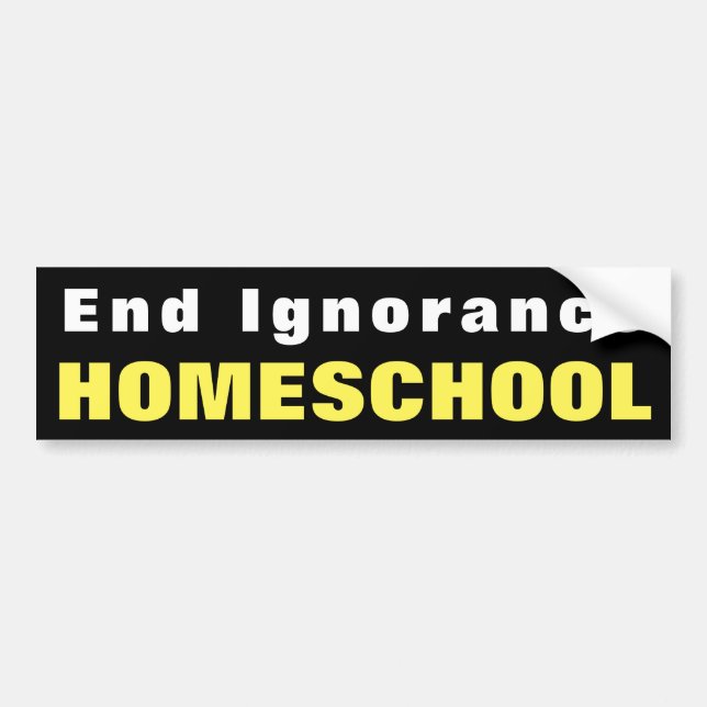 Adesivo Para Carro End Ignorar HOMESCHOOL (Frente)