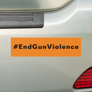 Adesivo Para Carro #EndGunViolence End Gun Violence orange black
