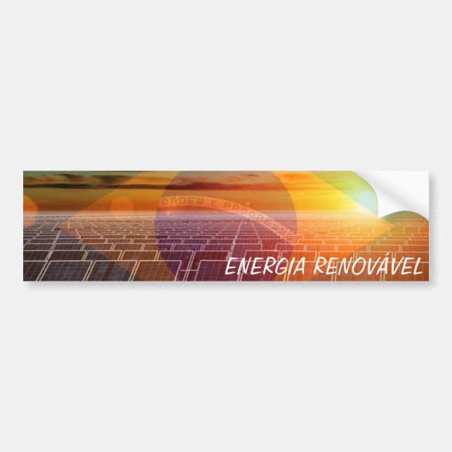 Adesivo para carro ENERGIA RENOVÁVEL (Frente)