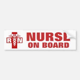 Adesivo Para Carro Enfermeiro no Conselho RN ou Iniciais